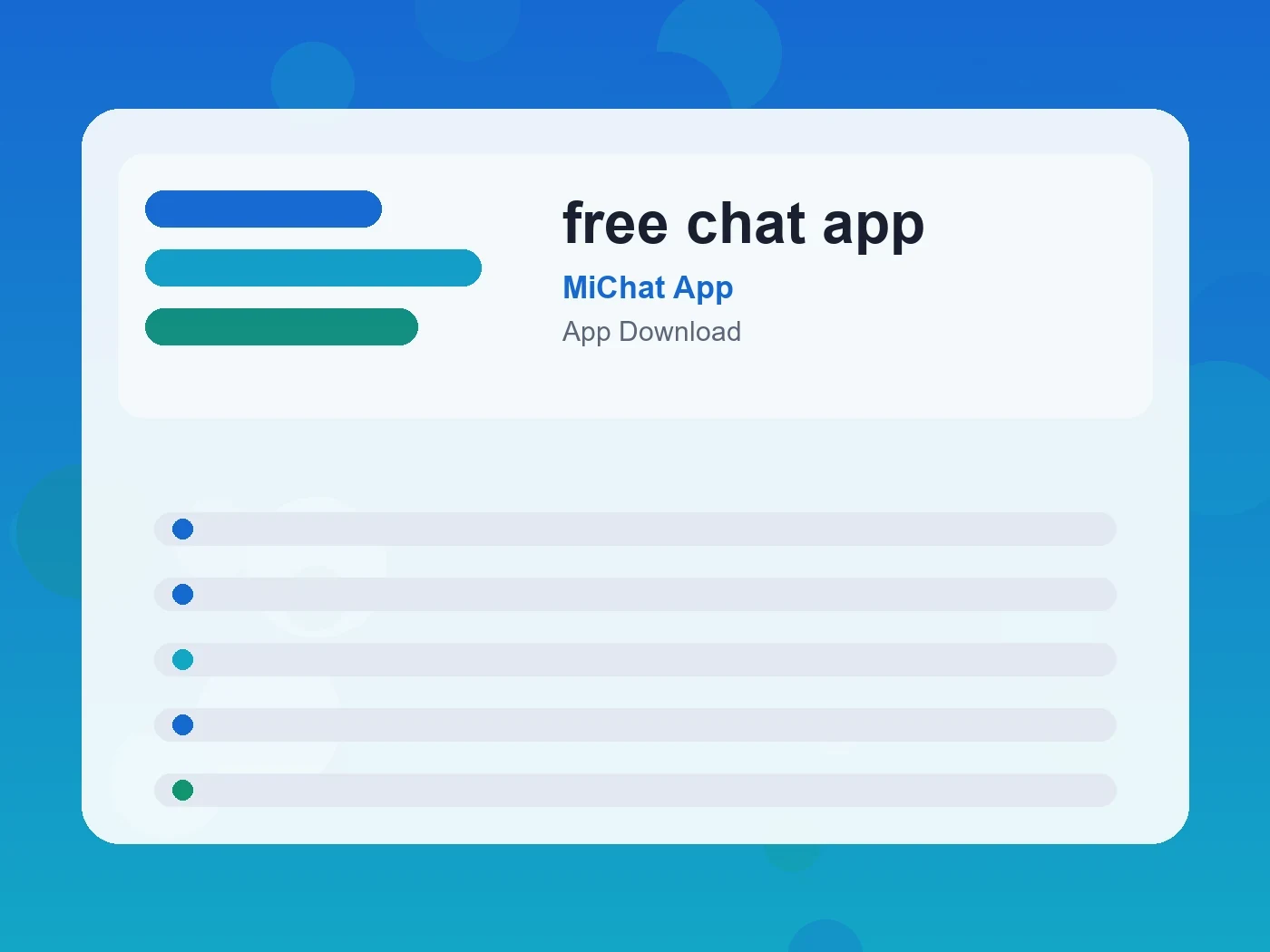 MiChat App free chat app guide visual