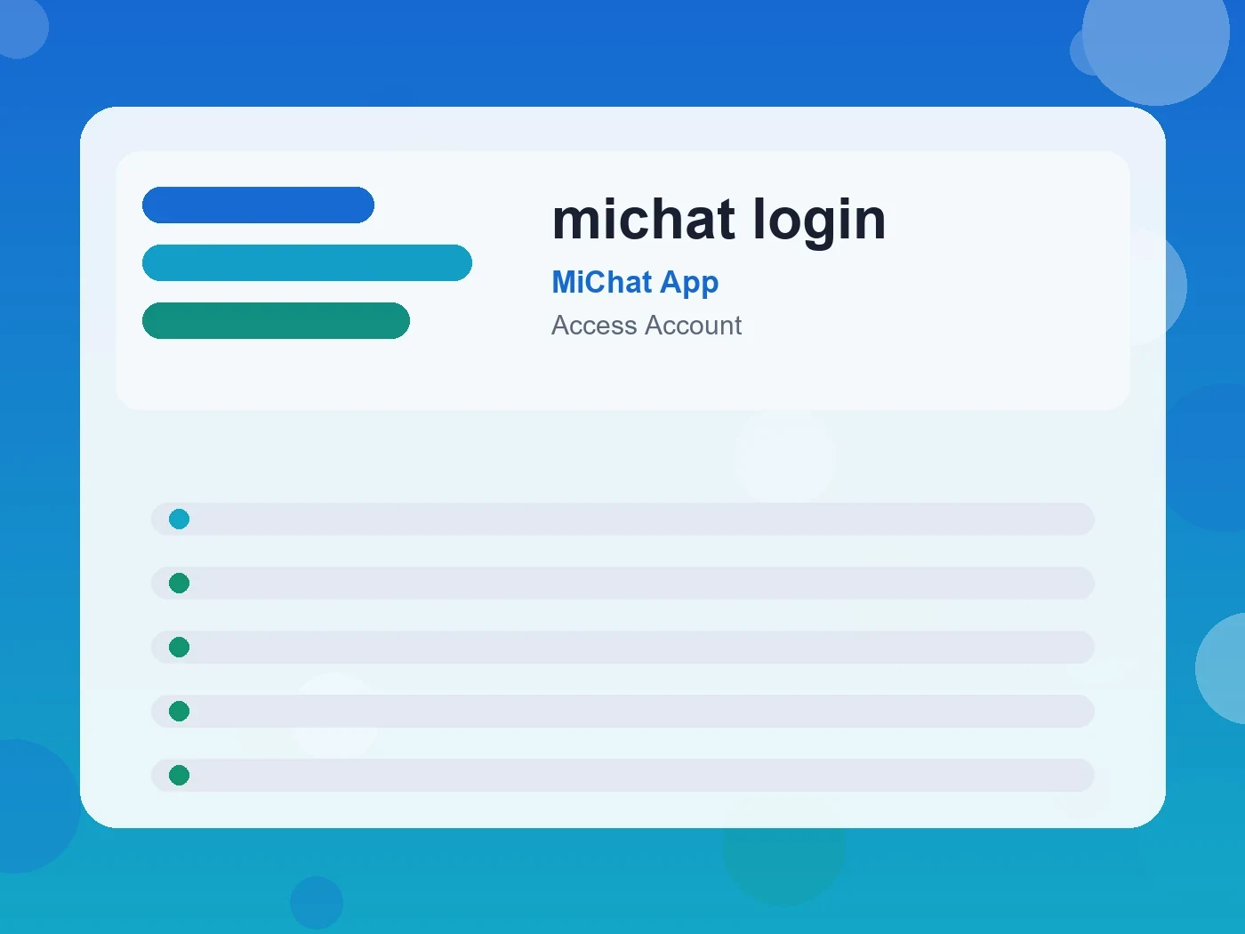 MiChat App michat login guide visual