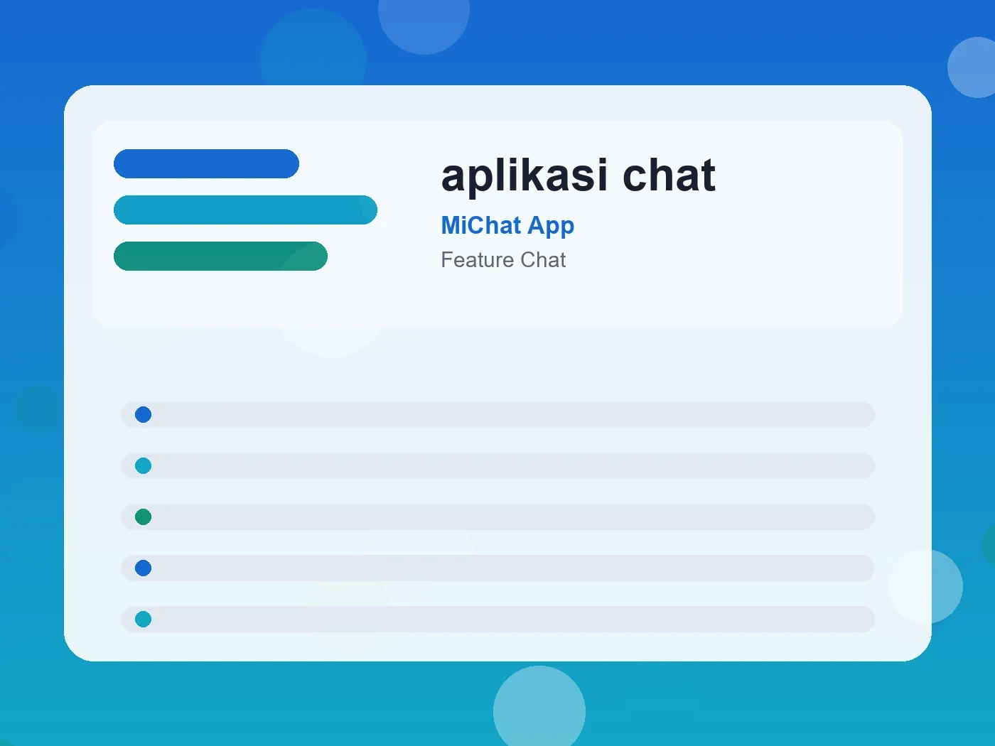 MiChat App aplikasi chat guide visual