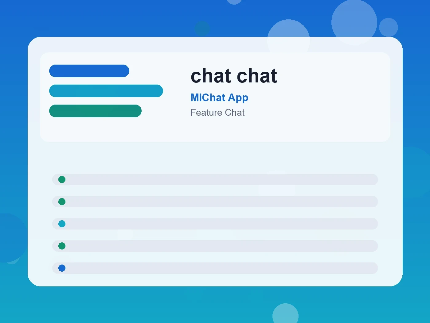 MiChat App chat chat guide visual