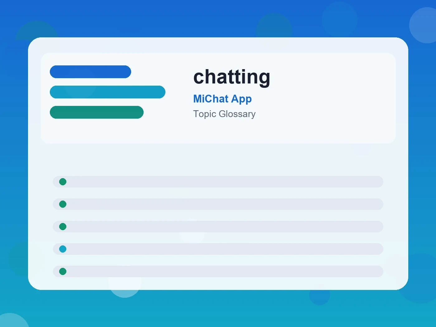 MiChat App chatting guide visual