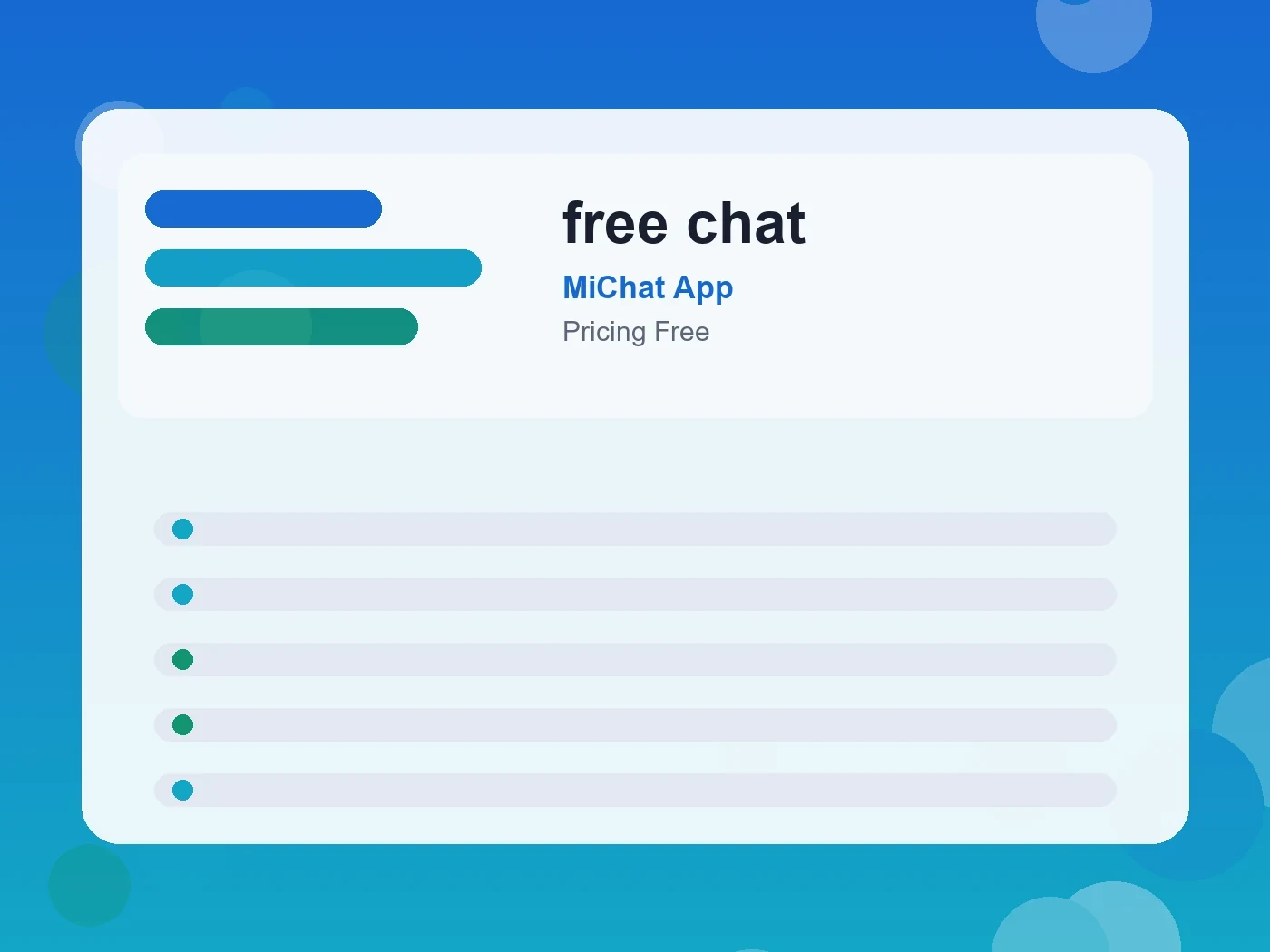 MiChat App free chat guide visual