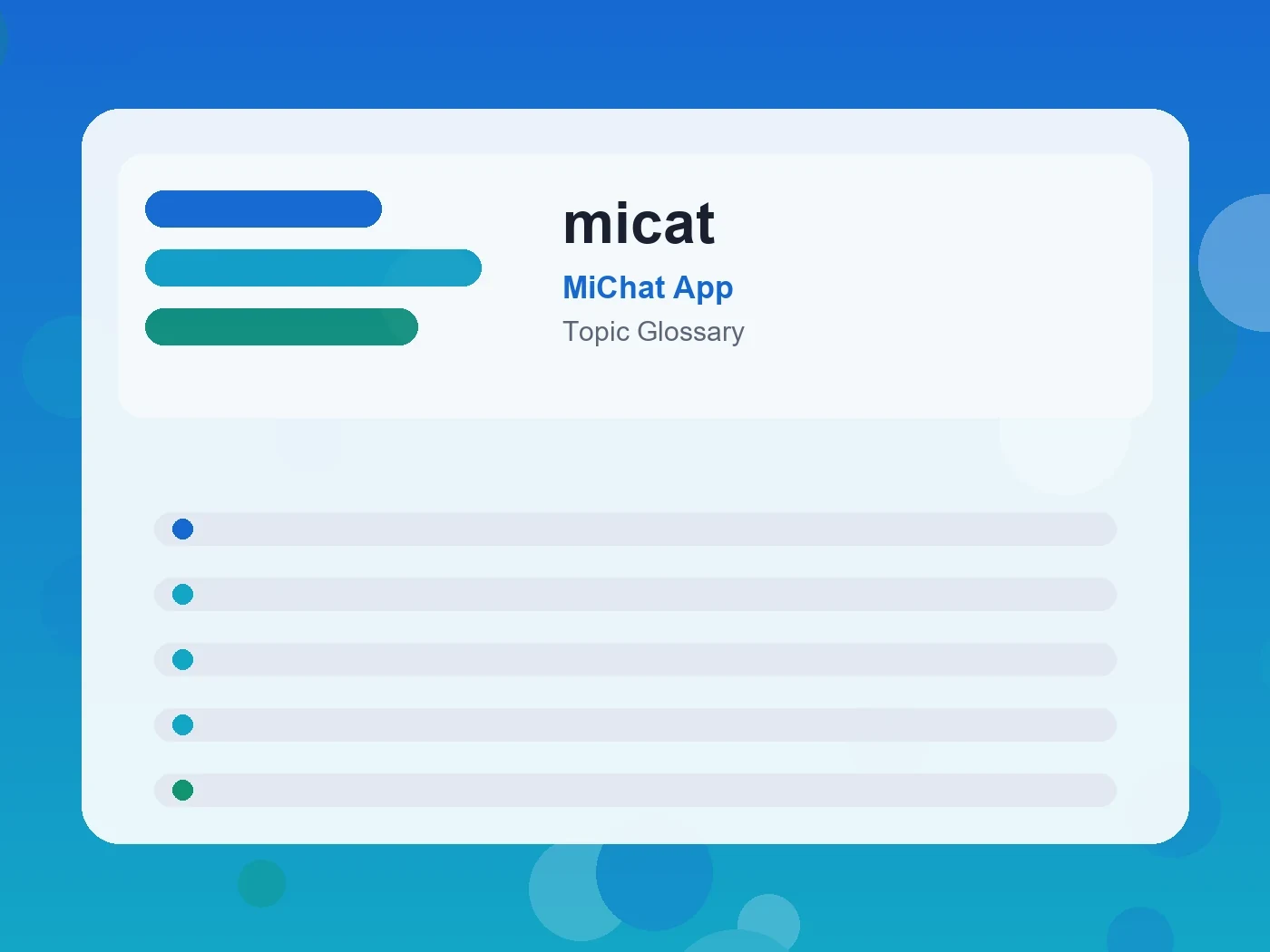 MiChat App micat guide visual