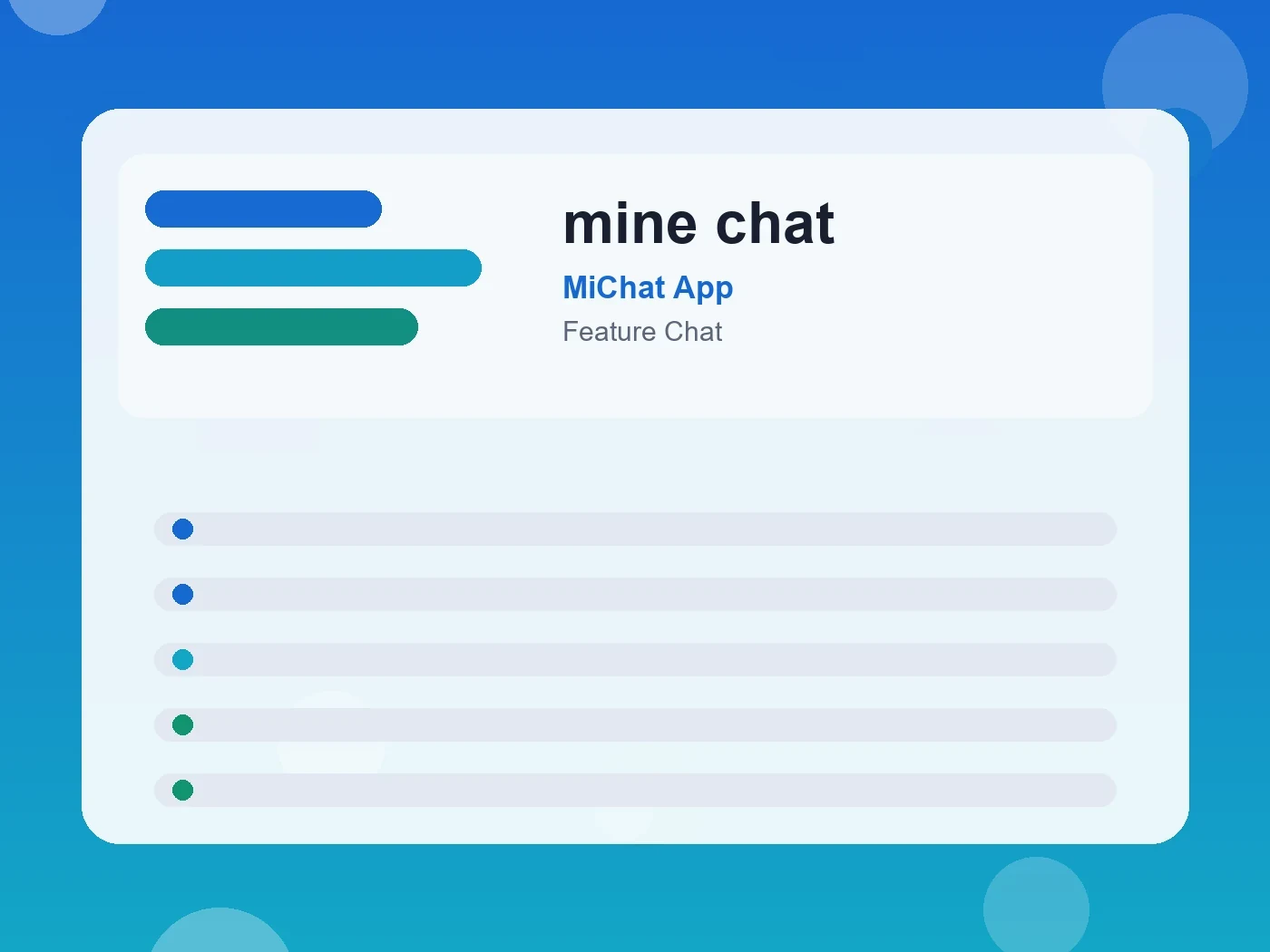 MiChat App mine chat guide visual