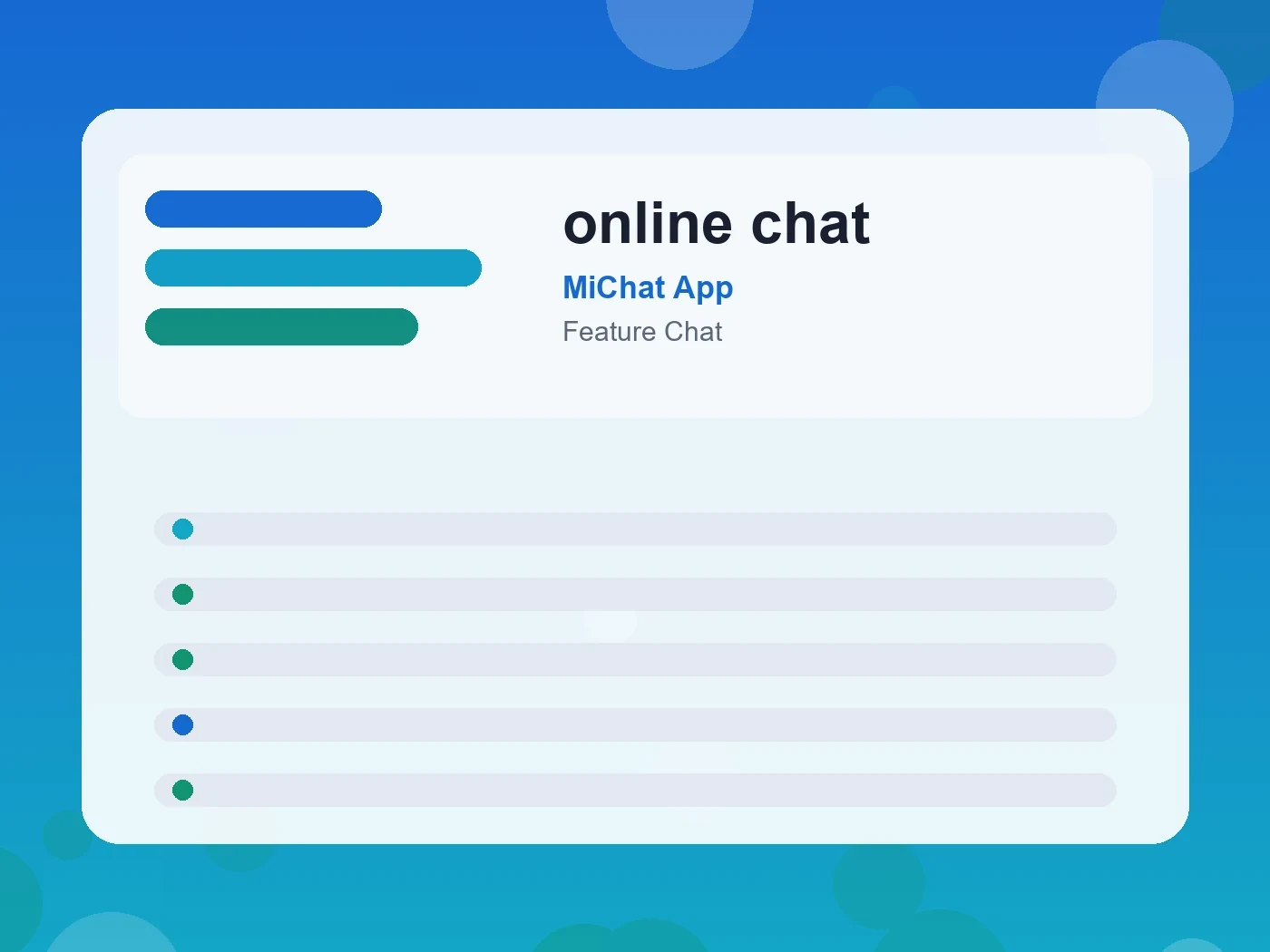 MiChat App online chat guide visual