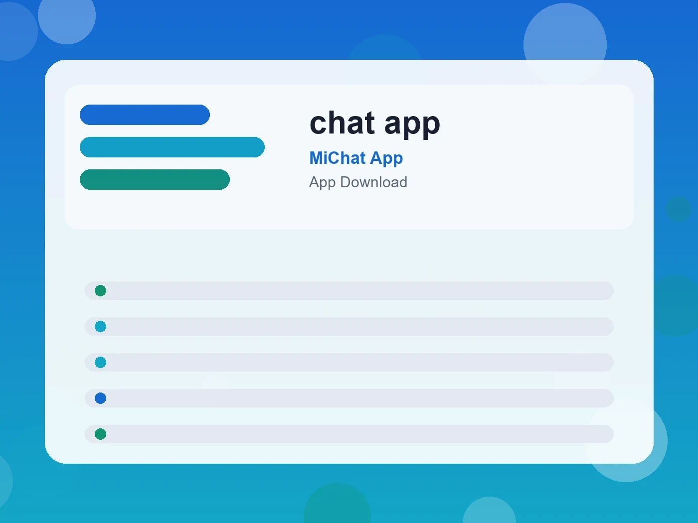 MiChat App chat app guide visual