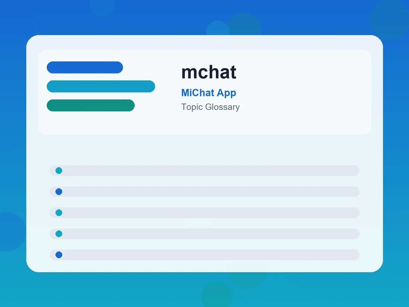 MiChat App mchat guide visual